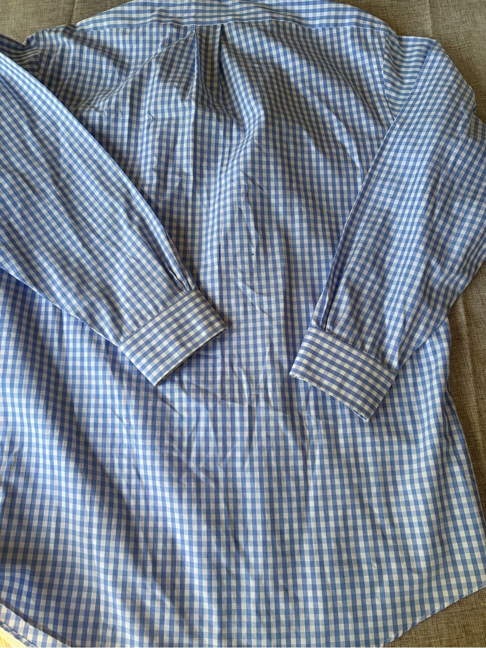 Brooks Brothers L Blue and White Gingham Button-Up Shirt